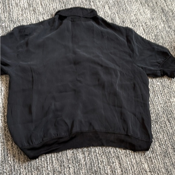 Wilfred Tops - Wilfred Silk Black Short Sleeve Shirt
